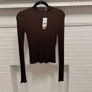 Long Sleeve Top, Brown, Project Social, Extra Small